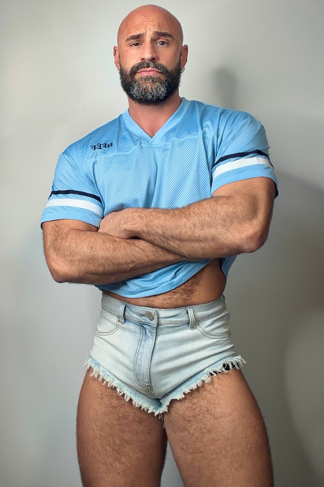 JJ Varsity V-Neck Jersey - Sky Blue