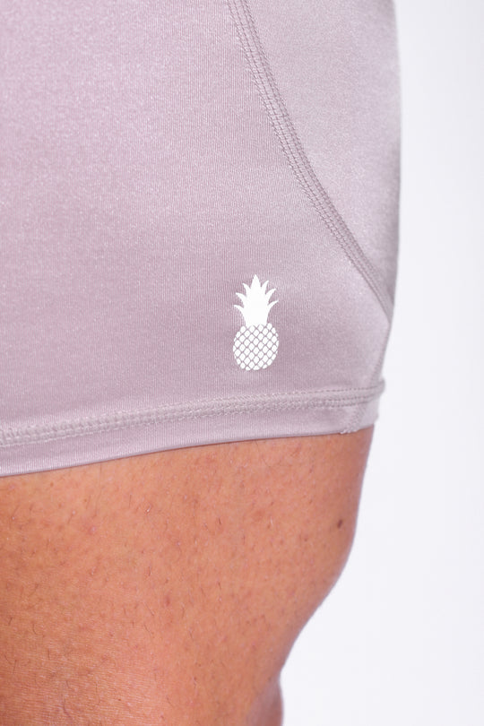 Lustrous Scrunch-Butt 6.5" Bike Shorts - Cosmic Latte