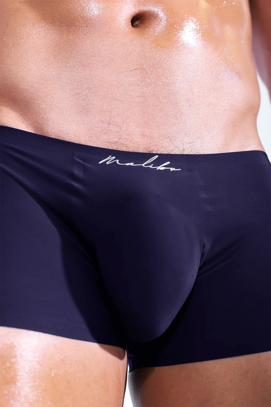 Come-Over Silky Seamless Boxer Briefs - Indigo Navy