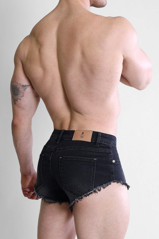 Cheeky Summer 2.5" Denim Brief Shorts - Black