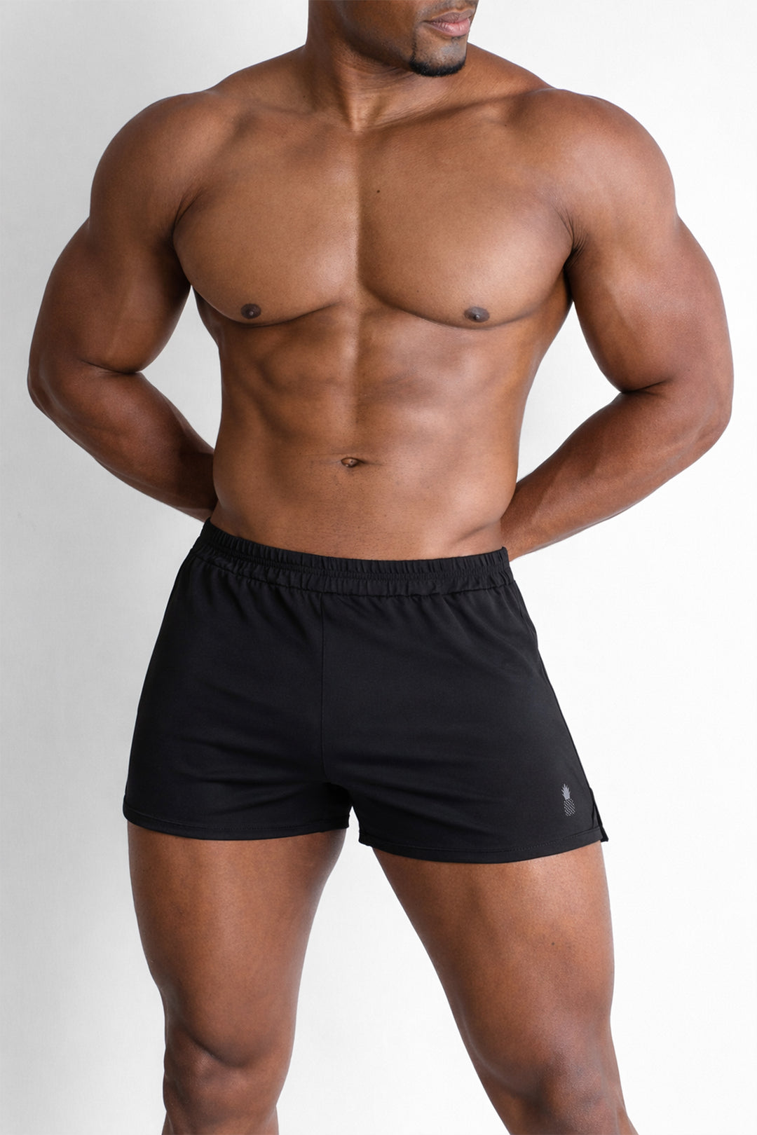 2" Side Split Booty Shorts - Midnight Black