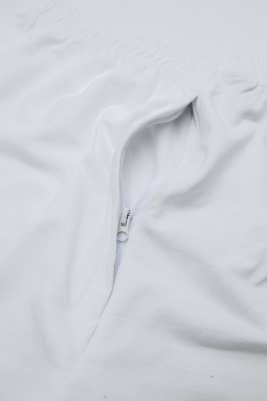 Peek-A-Boo Varsity 2" Short Shorts  -  Marshmallow