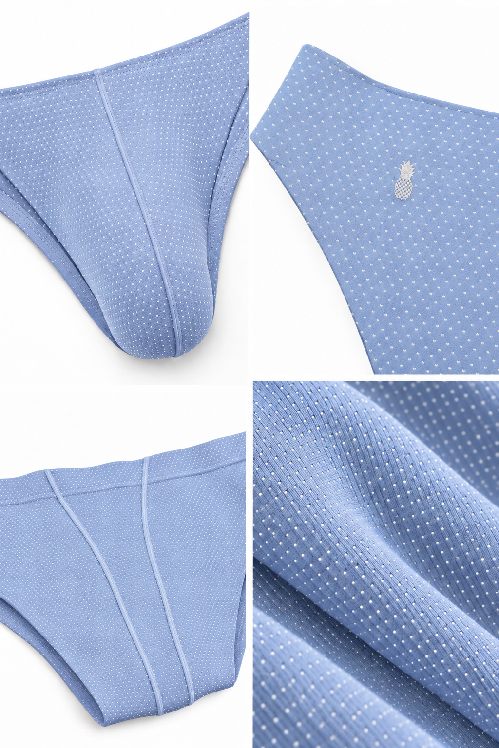 Shimmer Knit Seamless Briefs - Baby Blue