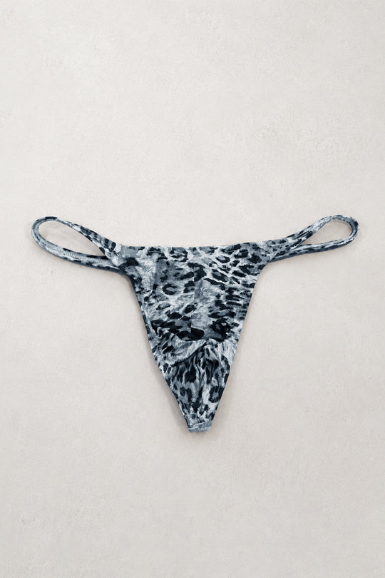 The Tease G-String - Grey Leopard