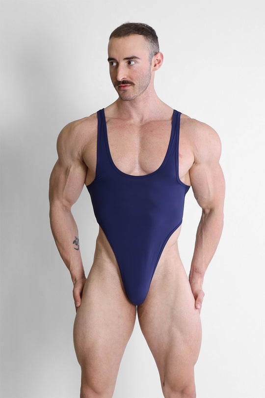 Breaking-Hearts Bodysuit - Navy Blue