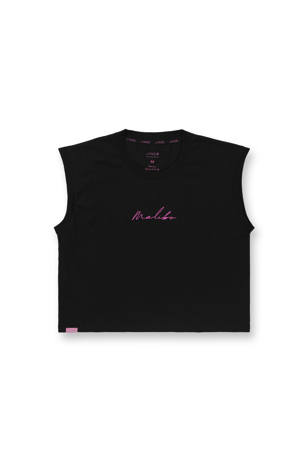 Escapism Muscle-Fit Crop Tank - JJ Hot Pink