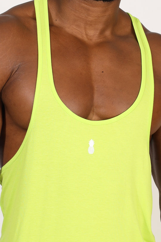 JJ Classic Old-School Workout Stringer - Neon Green
