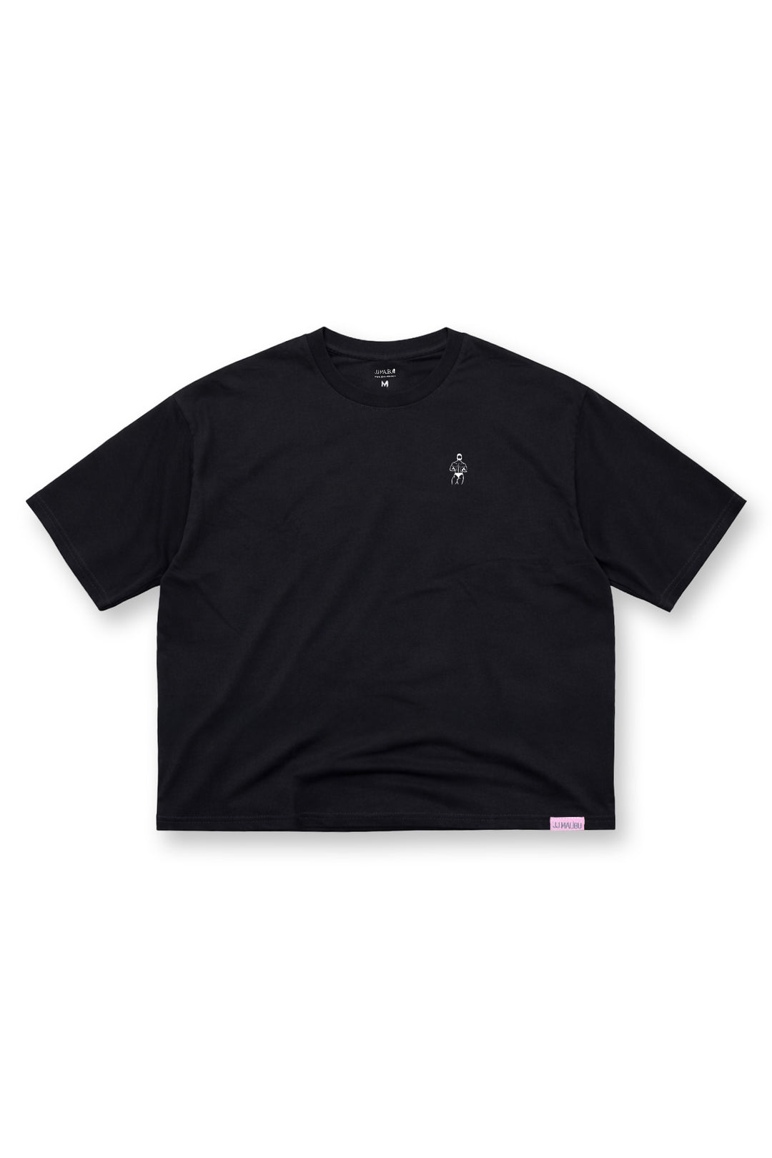 Oversized Relaxed Crop Top - Midnight Black