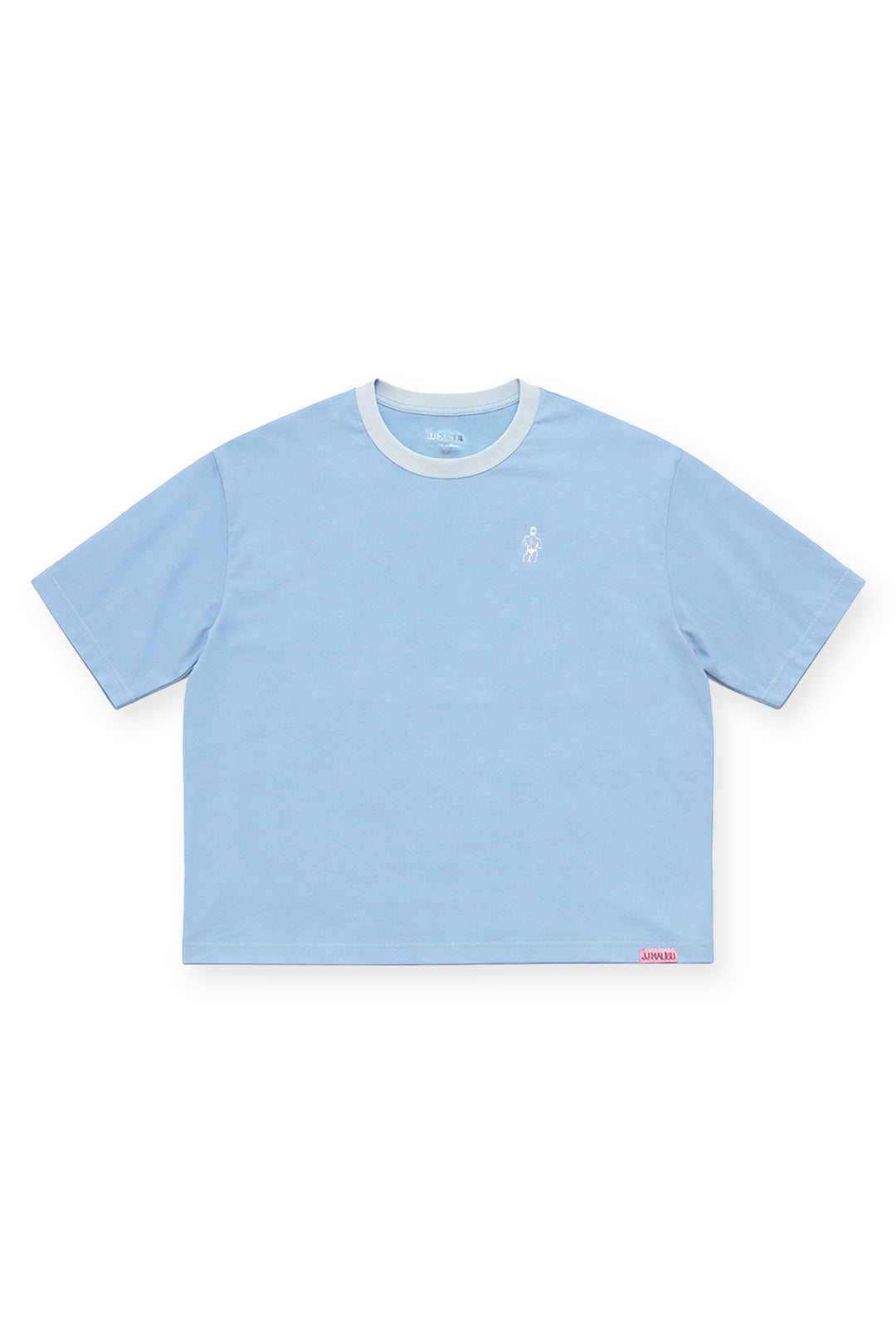 Oversized Relaxed Crop Top - Baby Blue