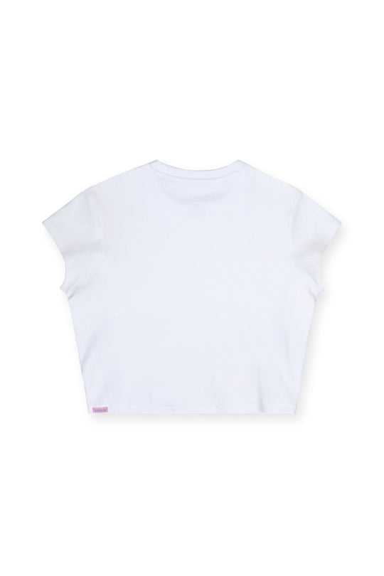 Cap Sleeve Rib Knit Crop Top - Ivory