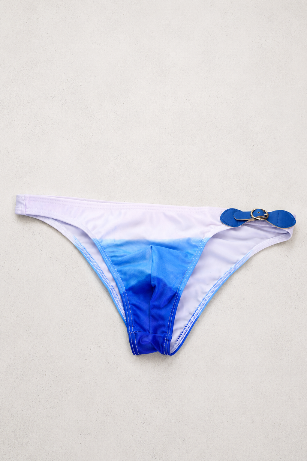 Renaissance Low-Cut Swim Bikini Briefs for Men - White to Blue