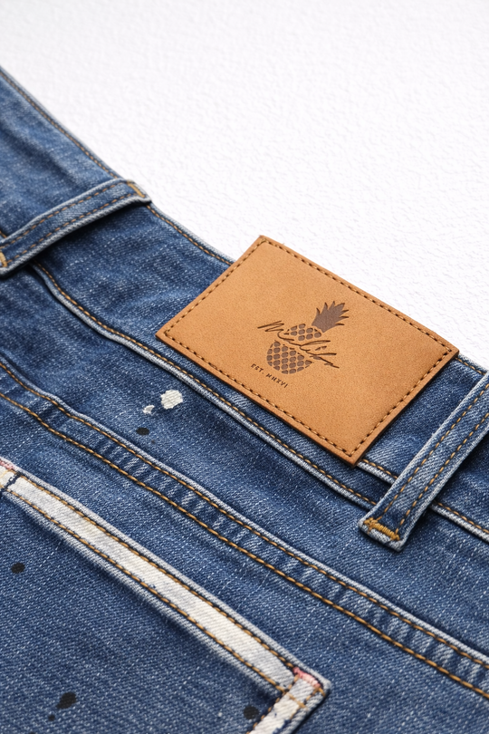 Studio Splash 1.5" Denim Short Shorts - Dark Blue