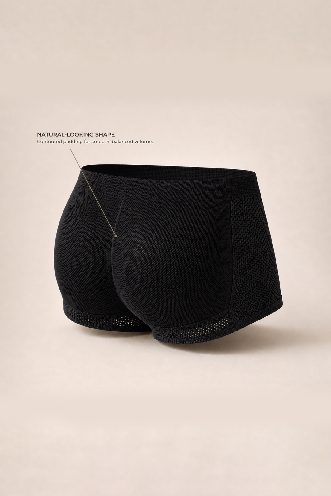 Quick Fix Padded Butt Lift Boxers - Black